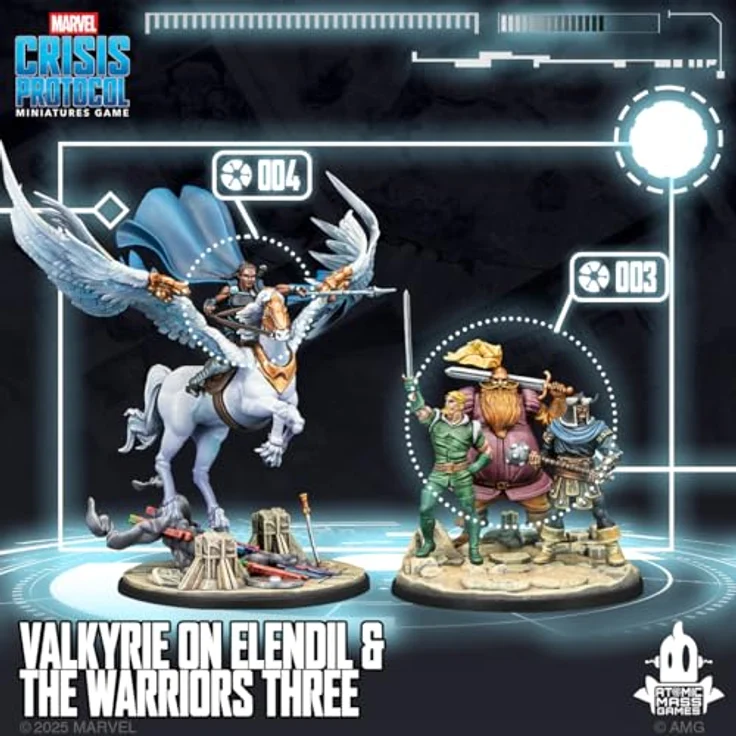 Atomic Mass Games Marvel Crisis Protocol - Valkyrie auf Elendil & Warriors Three, Brettspiel mit detailreichen Miniaturen und strategischen Teamtaktikkarten – Bild 6