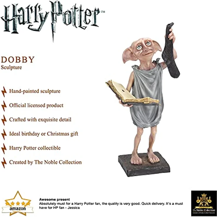 Muckle Mannequins Harry Potter Resin-Statue Dobby, 25 cm, detailgetreue Sammelfigur aus der Noble Collection – Bild 3