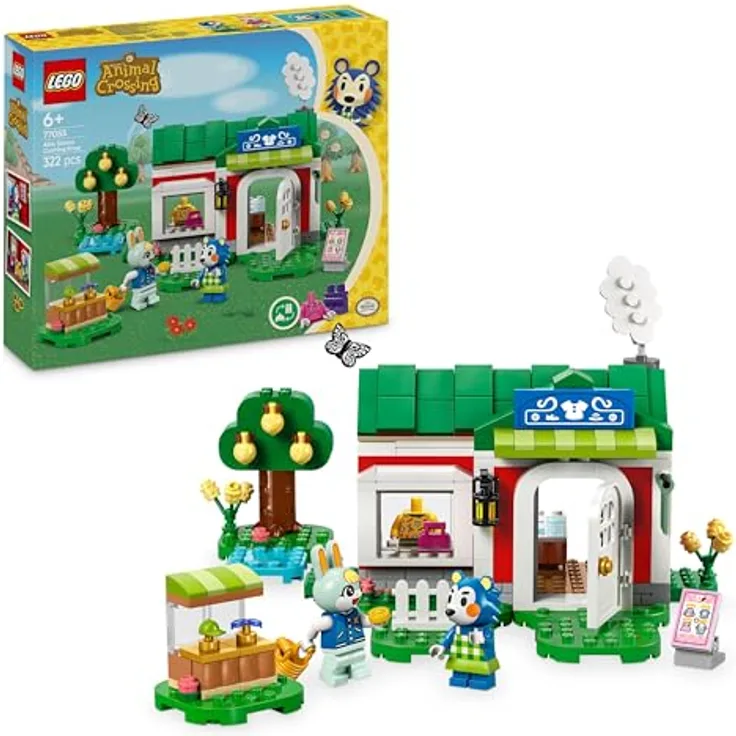 LEGO Animal Crossing Die Schneiderei der Schneiderschwestern, Bauset für kreative Rollenspiele, Geschenk ab 6 Jahren, Abenteuer Spielset 77055