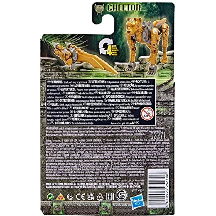 Transformers Transformers: Rise of the Beasts, Beast Battle Masters Cheetor Actionfigur, 7,6 cm, 2 Modi, gelb – Bild 3