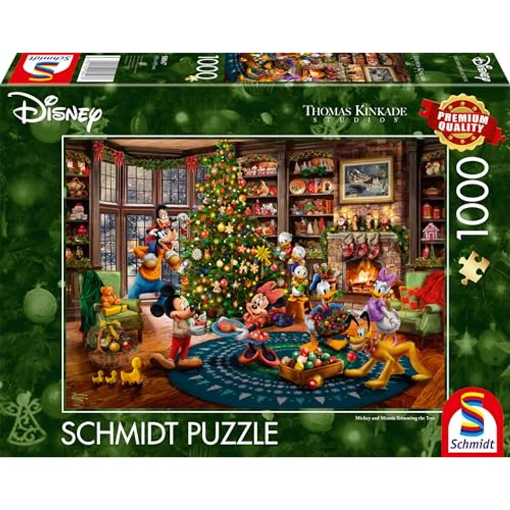 Schmidt Spiele 58047 Disney Mickey & Minnie Trimming The Tree, 1000 Teile Puzzle mit Premium Qualität und perfekter Passgenauigkeit – Bild 4