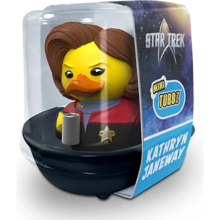 TUBBZ Kleine Kathryn Janeway Sammelbare Vinyl-Gummientenfigur - Star Trek Merchandise, Mini-TUBBZ 50% kleiner, offiziell lizenziert - Schwarz & Gold – Bild 3