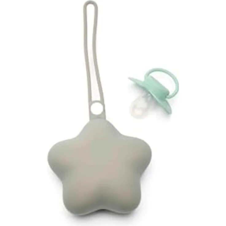 Dooky Silikon Schnullerbox für Babys, hygienische Aufbewahrung mit flexibler Schlaufe zur Befestigung am Kinderwagen oder Buggy, BPA-frei