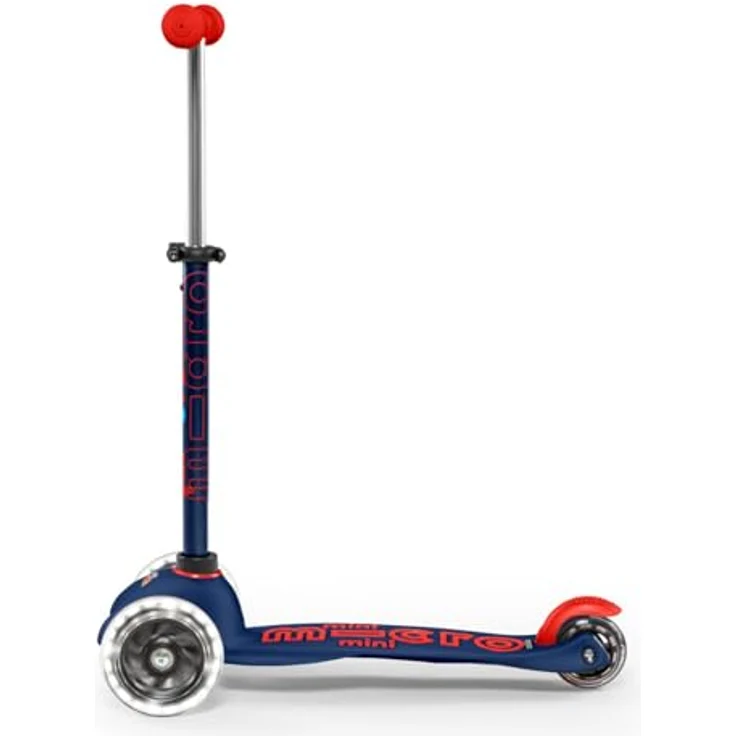 MICRO Mini Deluxe LED, Dreirad-Scooter mit Neigefunktion, bewegungsaktivierten Leuchträdern für Kinder von 2-5 Jahren, marineblau – Bild 4