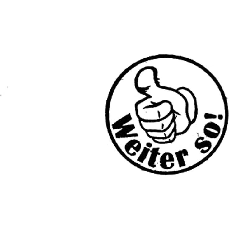 FTWDesign Weiter so! Daumen hoch Holzstempel, 3,5cm x 3,5cm x 7,5cm, aus echtem Holz – Bild 3