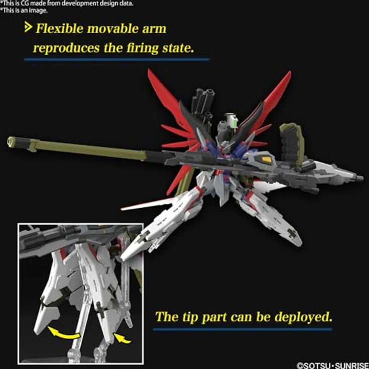 Bandai Gundam Zestaw Modelarski HG 1/144 Destiny Gundam Spec II mit Zeus Silhouette, inklusive Waffen und Effektteilen – Bild 5
