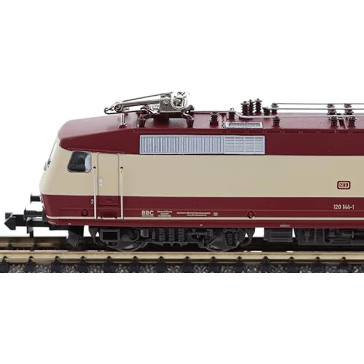 MiniTrix 16027 N E-Lok BR 120 der SEL, Elektrolokomotive in elfenbein/purpurrot, Bo'Bo' Achsfolge, Baujahr ab 1987 – Bild 7