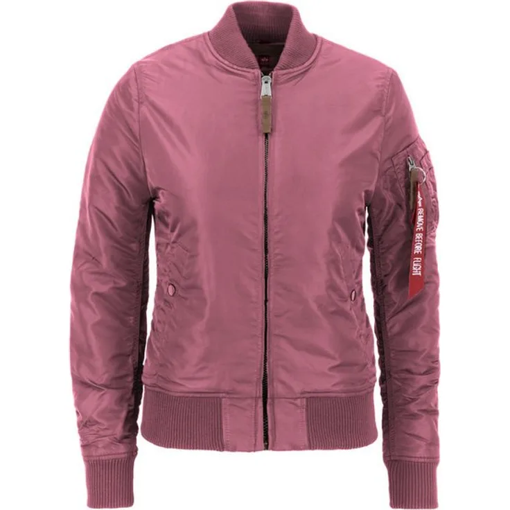 Alpha Industries Bomberjacke MA-1 VF 59 Wmn - Damen Bomberjacke aus robustem Flight-Nylon, schmale Passform, RBF-Tag am Ärmel, marineblau