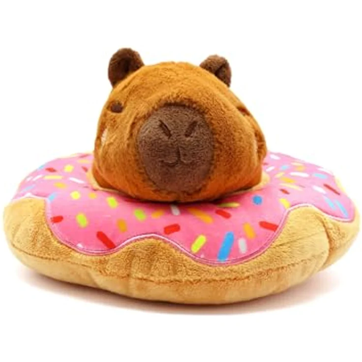 Joytoy Hug-a-Capybara 24148, Plüsch Capybara Donut, ultraweich und kuschelig, für Babys und Kleinkinder, pflegeleicht und waschbar – Bild 2