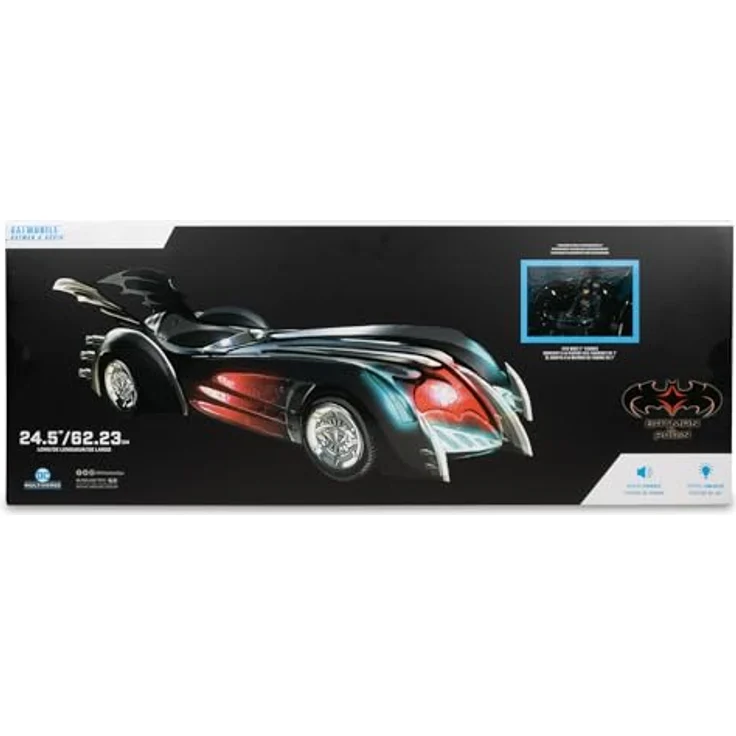 McFarlane Batman & Robin DC Multiverse Fahrzeug Batmobile, 63 cm mit Licht und Sound für 7-Zoll-Figuren – Bild 11