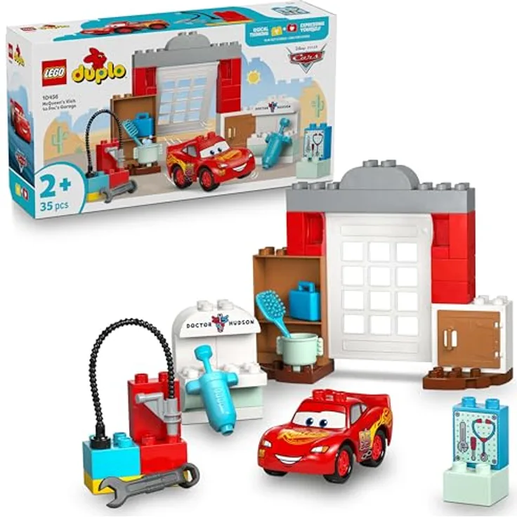 LEGO DUPLO Disney™ 10456 McQueens Besuch in Docs Werkstatt, Spielset mit 35 Teilen, mehrfarbig
