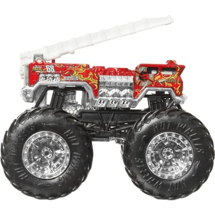 Hot Wheels Monster Trucks JCW76, Set aus 8 Die-Cast-Spielzeugtrucks im Maßstab 1:64 mit beliebten Charakteren, inkl. Rhinomite, Bone Shaker, Tiger Shark, Skelesaurus, Mega Wrex, 5-Alarm, Gunkster und Bigfoot – Bild 5