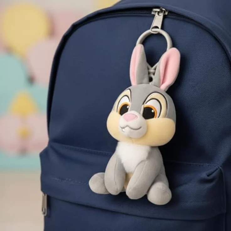 Cerda Disney Plüsch-Schlüsselanhänger Bambi Klopfer, Taschenanhänger 12 cm aus 100 % Polyester, bunt – Bild 10