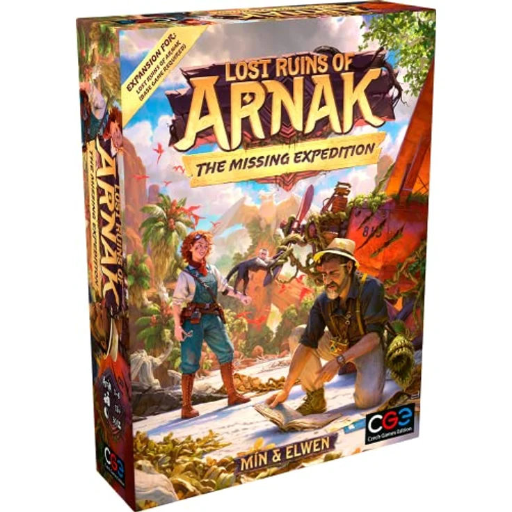 Czech Games Edition Lost Ruins of Arnak: The Missing Expedition (Expansion) - Erweiterung mit 2 neuen Expeditionführern, 2 neuen Forschungspfaden und zusätzlichen Karten, Englisch – Bild 1