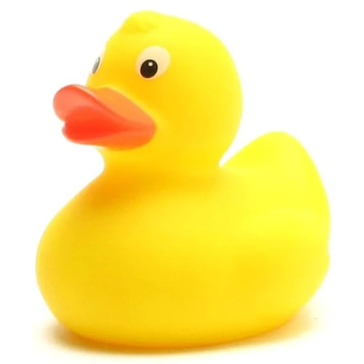 Duckshop Badeente - personalisierbar mit Wunschtext (max. 10 Zeichen), gelb, Maße: 8 cm x 7 cm x 7.5 cm, aus Vinyl – Bild 4