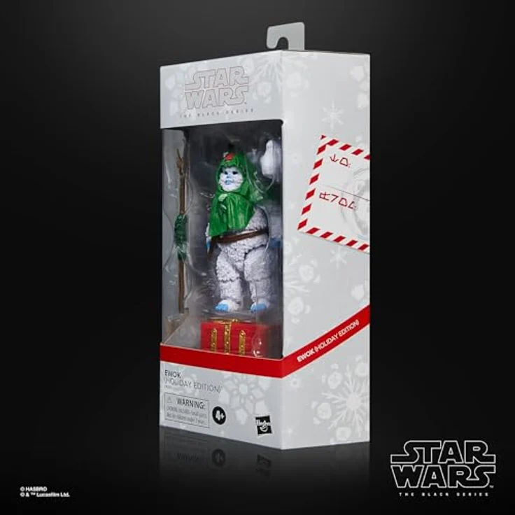 Hasbro Star Wars Black Series Ewok Actionfigur (Holiday Edition), 15 cm, detailgetreu mit mehreren Bewegungspunkten – Bild 3