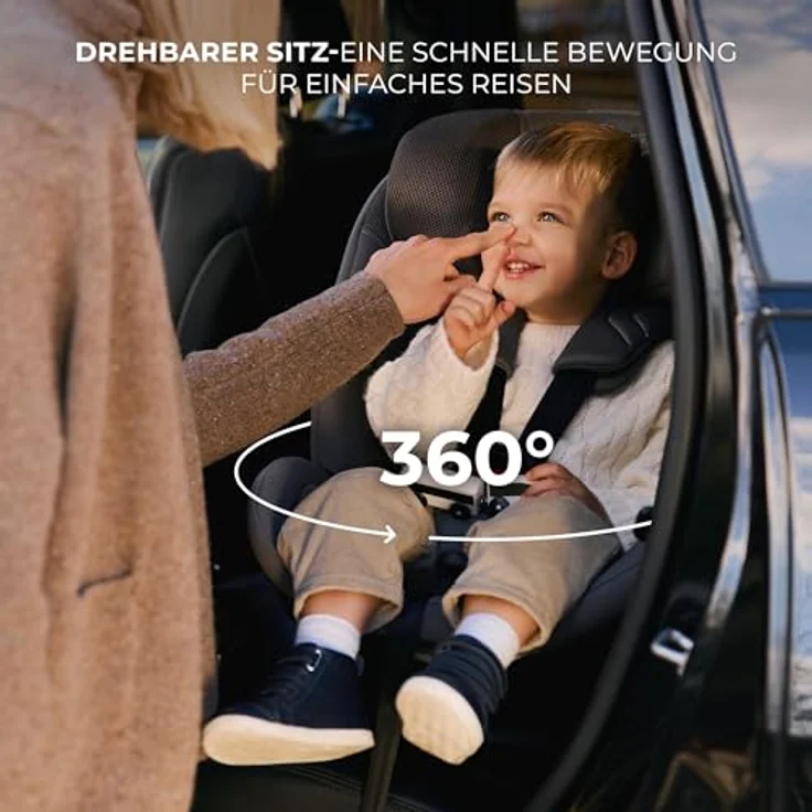 KinderKraft XRIDER 2 i-Size, Kindersitz mit Sicherheitsfeatures in grün – Bild 4