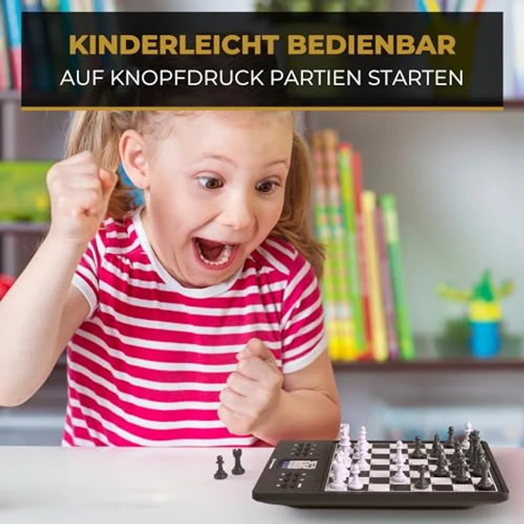 Millennium 2000 Chess Champion 2.0, Schachcomputer mit KI-Trainer und Farbdisplay, kompakt und mobil – Bild 7
