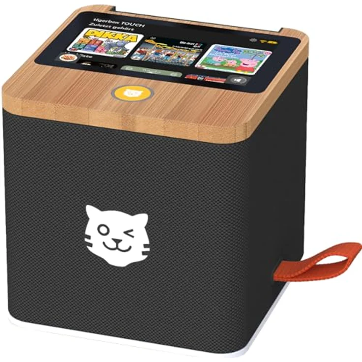 tigermedia tigerbox TOUCH PLUS schwarz | Streaming-Hörbox für Kinder mit Farb-Touchdisplay, Stereo-Klang, Nachtlicht und extra starkem Akku – Bild 1
