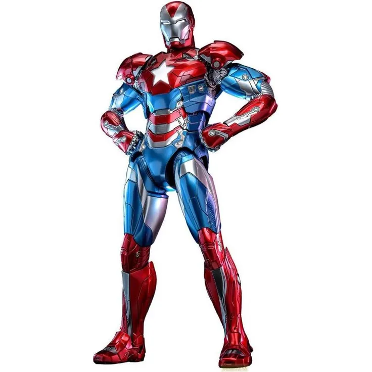 Hot Toys Marvel Comic Diecast Masterpiece Actionfigur 1/6 Iron Patriot, 32 cm, LED-Leuchtfunktion, limitiert auf 3000 Stück