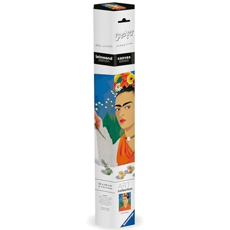Ravensburger CreArt - Malen nach Zahlen 25525 - Frida Kahlo, Leinwand 30x40 cm, inklusive Acrylfarben und Pinseln, für Erwachsene ab 14 Jahren – Bild 4