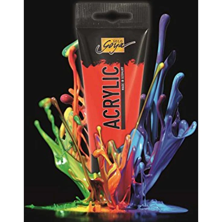 KREUL Solo Goya Acrylic 100 ml Tube, zinnoberrot, wasserbasierte Acrylfarbe in Studienqualität, schnell matt trocknend, gut deckend und wasserfest – Bild 3