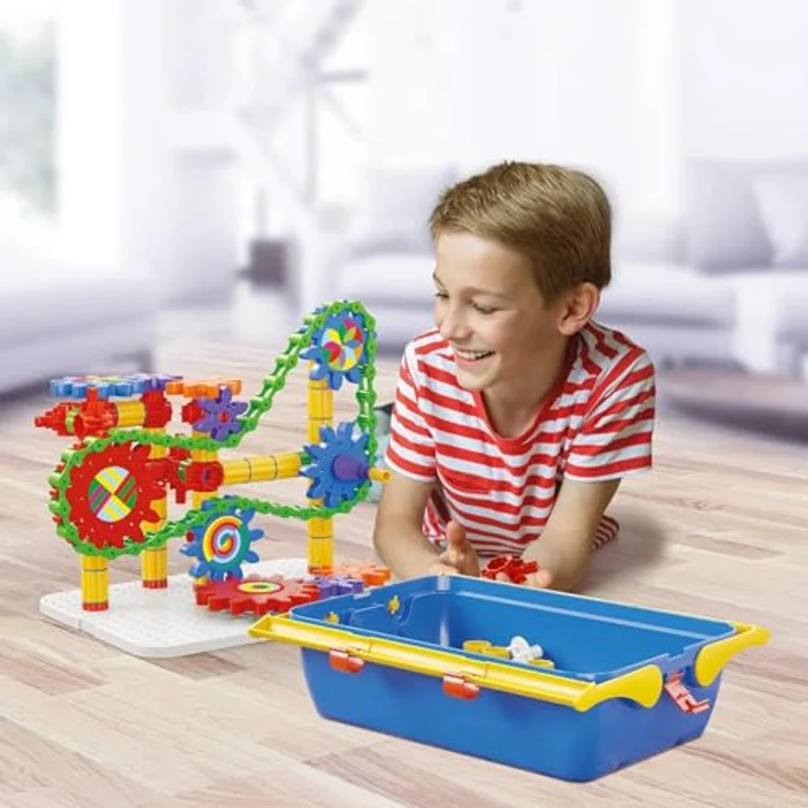 Quercetti Georello Tech Toolbox Bauspiel, Multicolor, Medium - Klemmbausteine für dreidimensionale Strukturen und Mechaniklernen – Bild 3