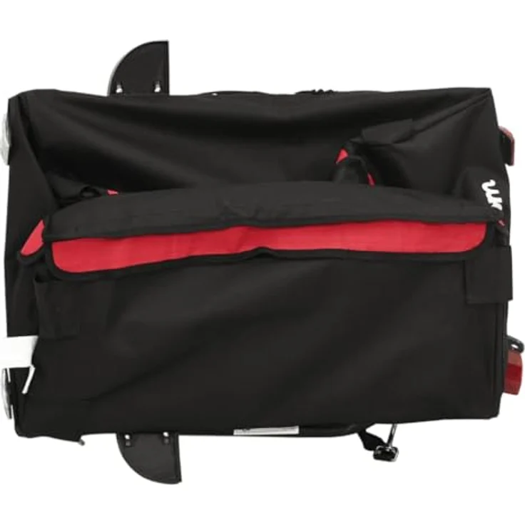 vidaXL Fahrradlastenanhänger Fahrradanhänger 30 kg Eisen in Schwarz und Rot – Bild 9