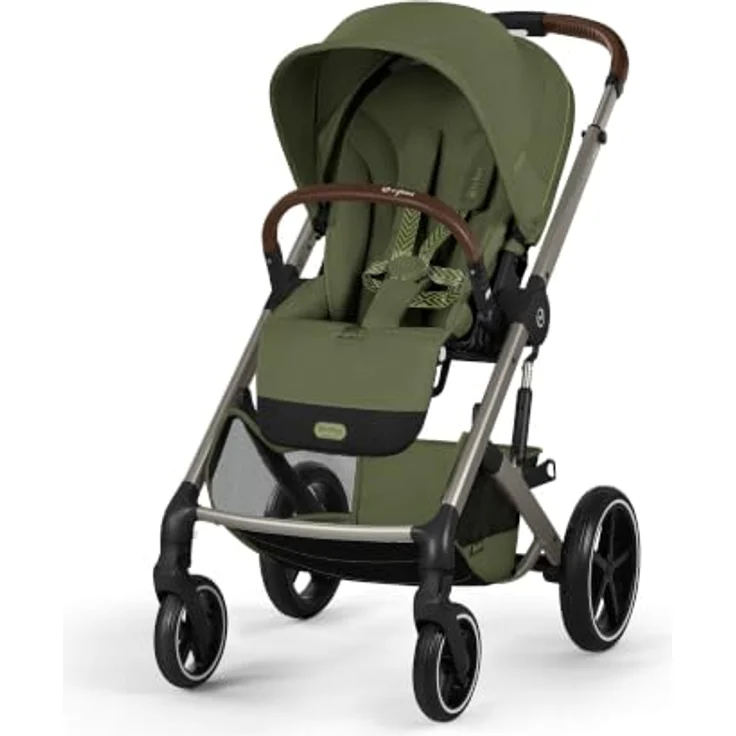 Cybex Balios S Lux Kombikinderwagen, inkl. faltbarer Babywanne, Moss Green, komfortable Federung und pannensichere All-Terrain-Räder – Bild 1