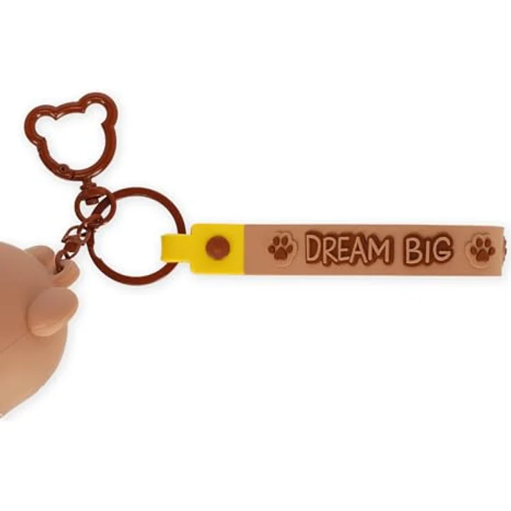 Legami Mini-Geldbörse Kawaii Teddy Bear, Silikon mit Schlüsselanhänger, Karabinerhaken und Handschlaufe, 5 x 12 x 5 cm – Bild 5