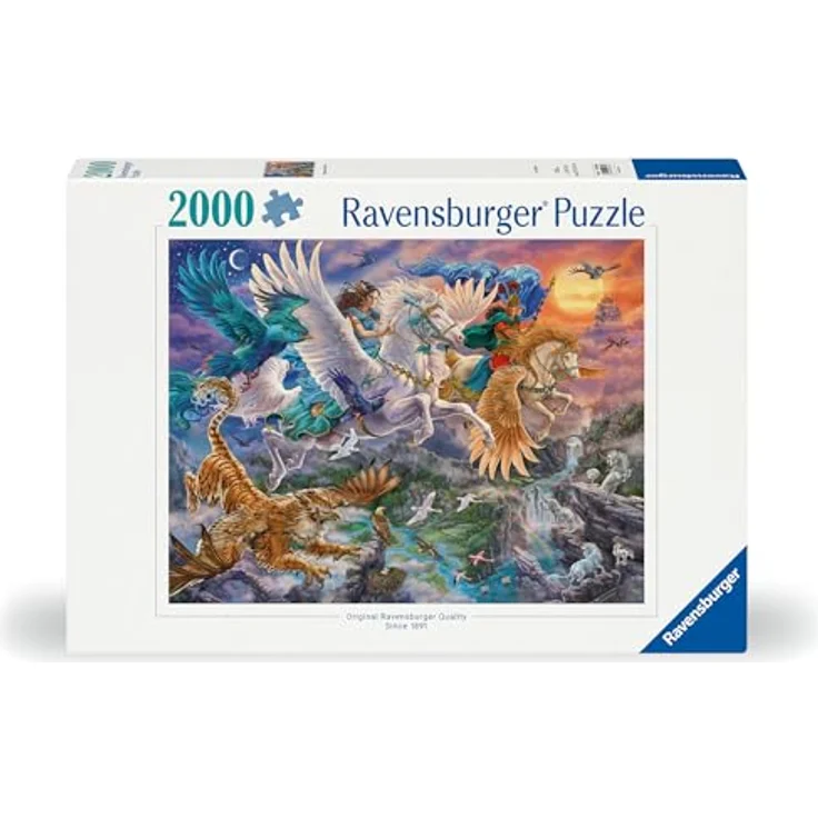Ravensburger Puzzle 12000806 - Auf dem Pegasus durch die Lüfte - 2000 Teile Puzzle für Erwachsene und Kinder ab 14 Jahren, Fantasy-Puzzle, bunte Landschaftsmotive – Bild 2