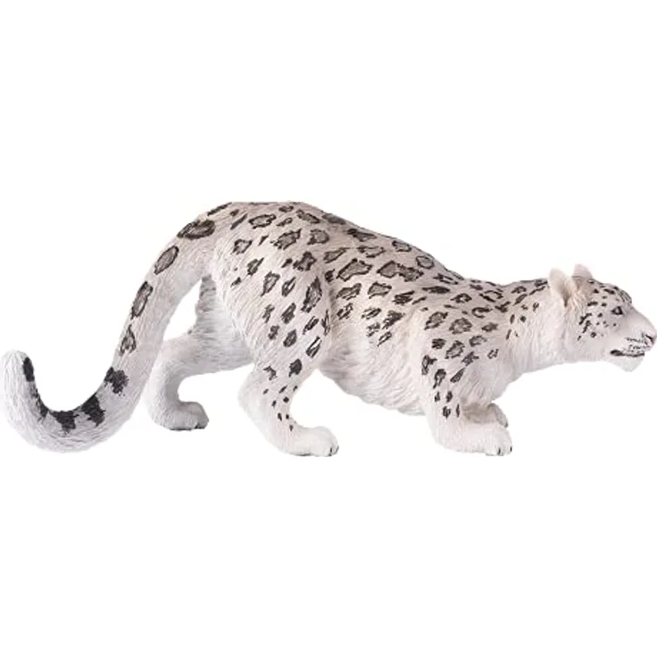 Mojo Wildlife Schneeleopard – 387243, Sammelfigur mit lebensechten Details, 15.2 x 4.3 x 5.7 cm