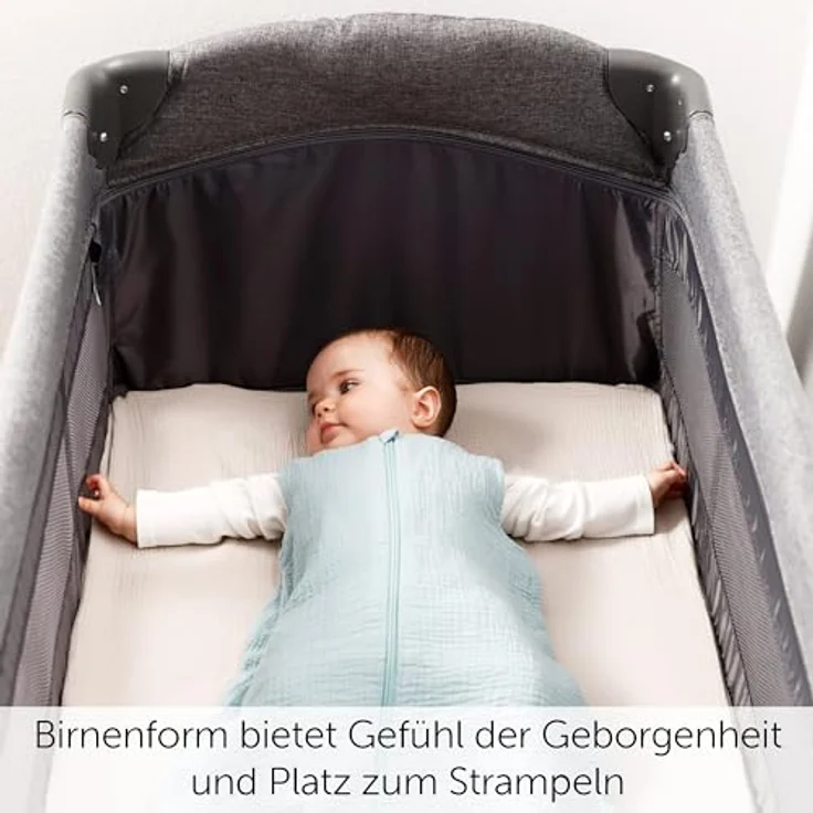 LaLoona Baby Mull Schlafsack 0.5 TOG/Sommerschlafsack ohne Ärmel, ÖKO-TEX Standard 100, 100% Baumwolle - Mint (70 cm) – Bild 5
