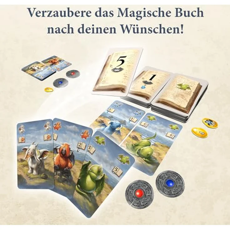 KOSMOS 683757 Drachenhüter, Großes Kartenspiel für die ganze Familie ab 8 Jahren, 123 schöne, großformatige Drachenkarten, Andor Autor Michael Menzel, Brettspiel, Geschenk – Bild 5