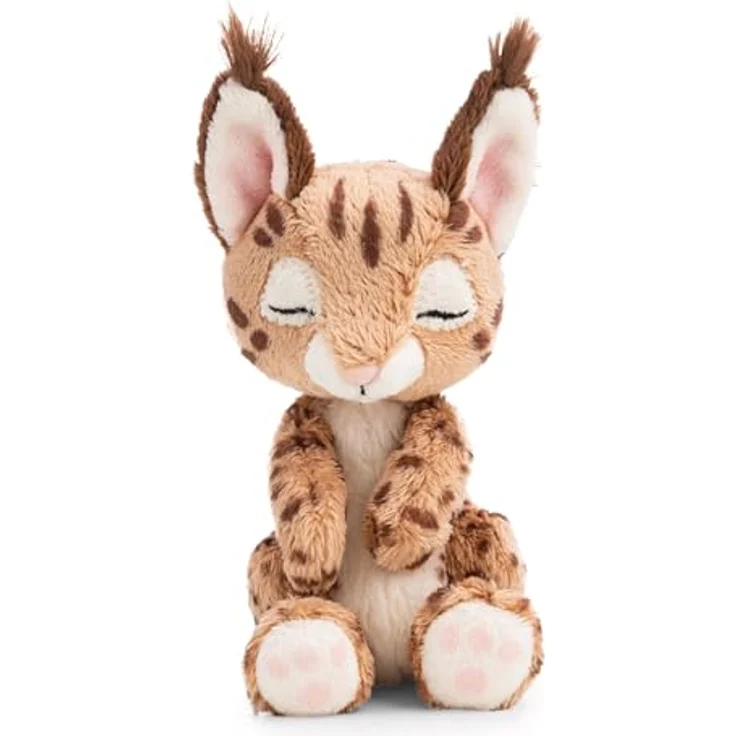 NICI Kuscheltier Karakal 12cm schlafend im Körbchen, braun, weiches Plüschtier aus recyclebarem Material, ideal zum Kuscheln und Spielen, perfekte Geschenkidee - 62874 – Bild 4