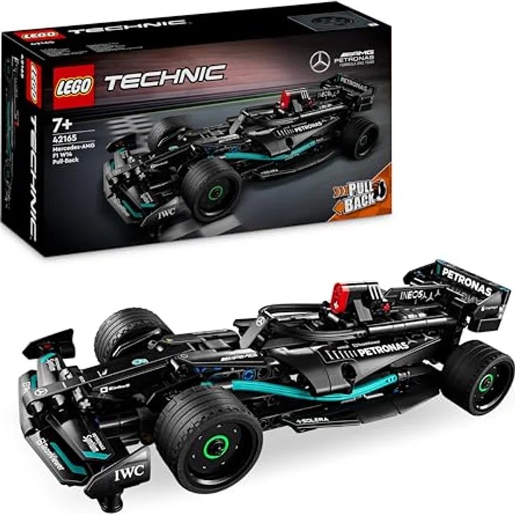 LEGO Technic Mercedes-AMG F1 W14 E Performance Race Car, Spielzeug für Kinder ab 7 Jahren, Pull-Back Modell Fahrzeug Set, Geburtstag Geschenkidee 42165 – Bild 1