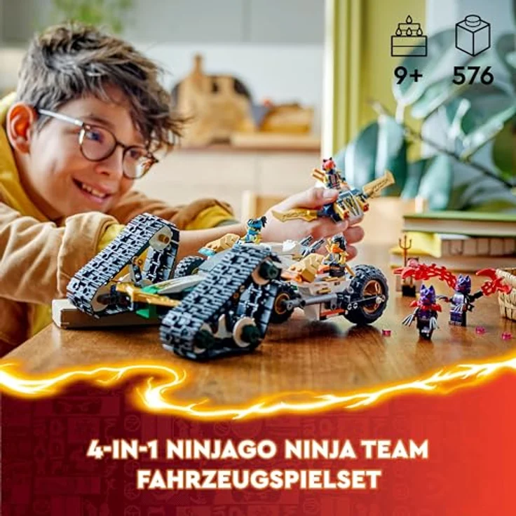 LEGO® Konstruktionsspielsteine Kombi-Raupe des Ninja-Teams (71820), LEGO Ninjago, (576 St), Made in Europe – Bild 2
