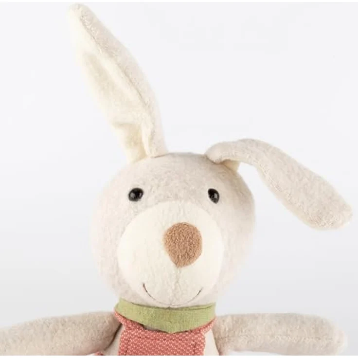 Sigikid Kuscheltier Latzhosen Hase rot Sweety, Plüschtier mit fest vernähtem Outfit, 32 cm – Bild 4