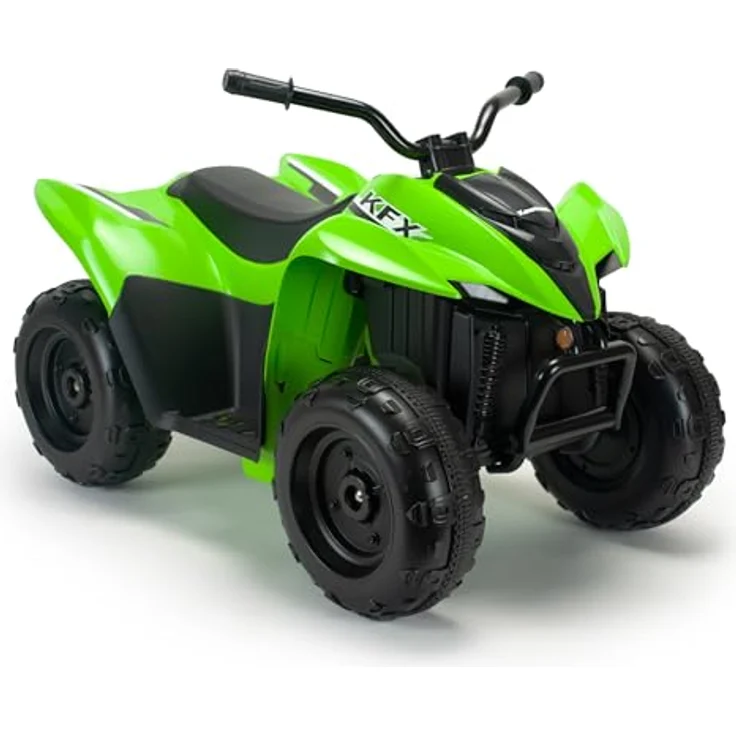 INJUSA Kawasaki KFX90 Elektro-Quad für Kinder, 12 V, mit Gaspedal, LED-Lichtern, elektrischer Bremse, Geschwindigkeit 5 km/h, grün – Bild 1
