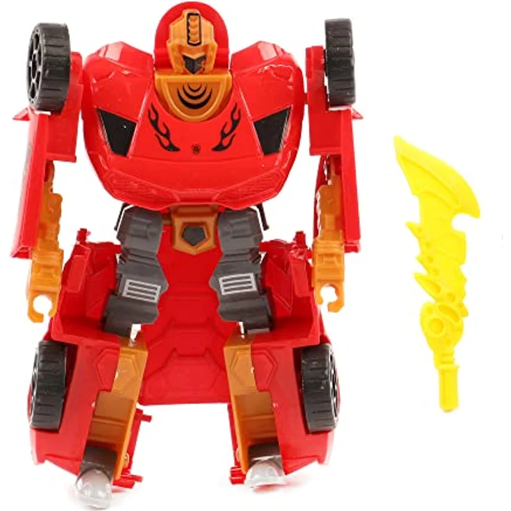 Toi-Toys ROBOFORCES 30134A Verwandlungs Roboter Superauto 3er Set, 2-in-1 Figuren mit schwingenden Schwertern, ab 3 Jahren – Bild 4
