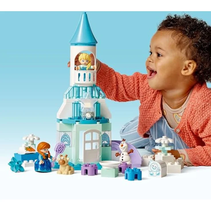 LEGO DUPLO Disney Frozen Annas und Elsas Party im Eispalast (10455) mit Figuren, aufklappbarem Schloss und mehrfarbigem Lichtstein für kreatives Spielen ab 2 Jahren – Bild 7