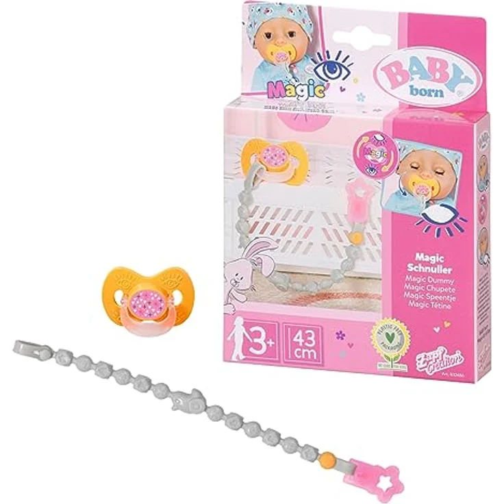 Zapf BABY born Magic Schnuller&Kette2sort43cm, 1x Stück, zufällige Farbauswahl - Preisvergleich – Bild 2