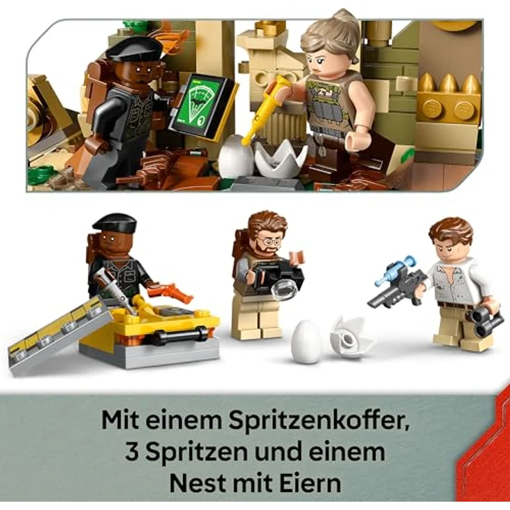 LEGO Jurassic World 76976, Spinosaurier & Quetzalcoatlus: Hubschrauber-Einsatz, 984 Teile, ab 8 Jahren, Maße 12x33x20 cm – Bild 4