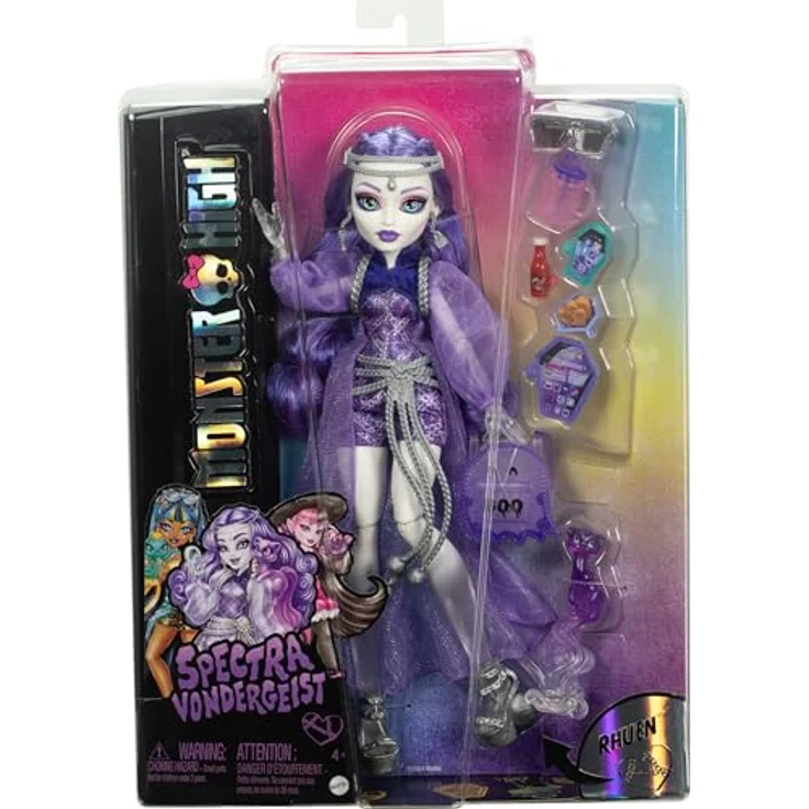 Mattel® Anziehpuppe Monster High, Spectra Vondergeist mit Frettchen – Bild 6