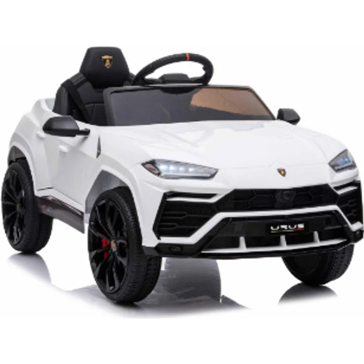 BoGi Lamborghini Urus Kinder Elektroauto, 12V Sportwagen mit 2x 35W Motoren, Weiß, für 1,5-5 Jahre