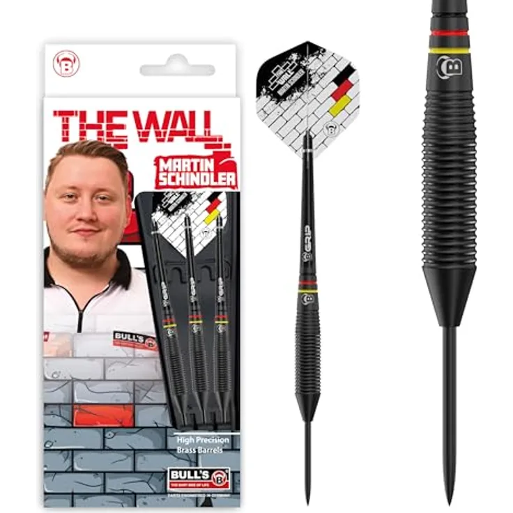 BULL'S Martin Schindler Steel Dart, 23g, schwarz