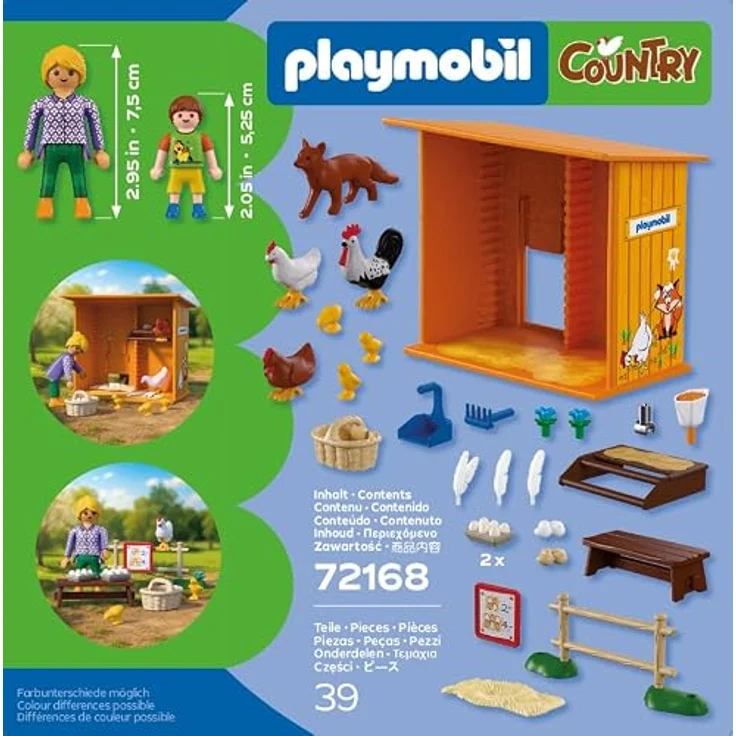 Playmobil Hühnerstall 72168, Spielset mit Nistbereich, Hofladen und Fuchs für realistische Farmgeschichten – Bild 7