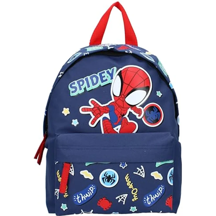 Vadobag Rucksack Spidey Web-Out! 31x22x9 cm, Kindergartenrucksack mit auffälligem Spidey-Design, blau, zwei geräumige Fächer, verstellbare Schultergurte – Bild 2