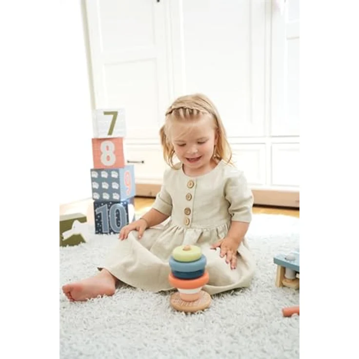 Small Foot - Wooden Stacking Tower Arctic, 7-teiliges Lernspielzeug für Babys – Bild 5