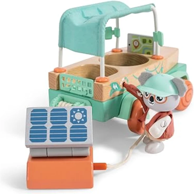 Hape Offroad-Solarauto, Spielzeug-Auto mit Koala-Figur und Solar-Ladegerät, umweltfreundlich – Bild 3